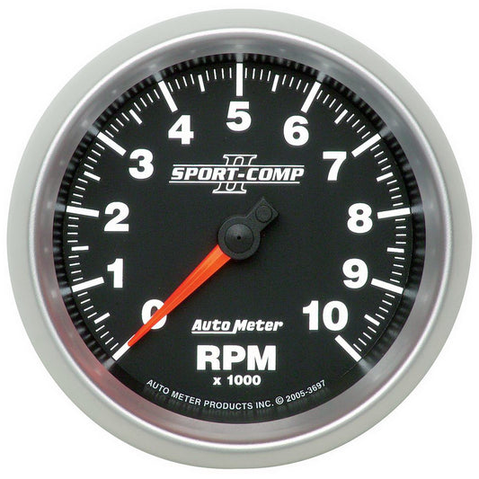 AutoMeter 3-3/8 in. IN-DASH TACHOMETER 0-10000 RPM SPORT-COMP II 3697