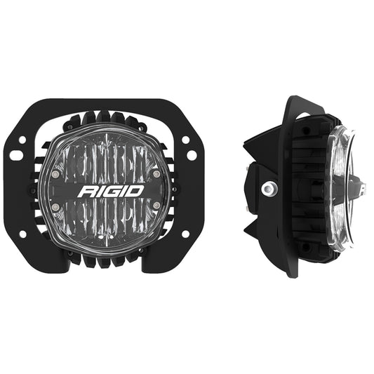 RIGID Industries 2018-2021 Jeep Rubicon/Gladiator Fog Mounts Includes 1 Pair 360-Series SAE 4 Inch Yellow 37107