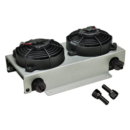 Derale 19 Row Hyper-Cool Dual Cool Remote Fluid Cooler, -6AN 13740