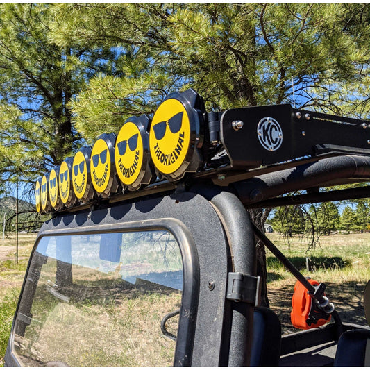 KC HiLiTES 6 in Pro6 Gravity Light cover - 50th Anniversary Smiley Face- Yellow / Black KC Logo 5114