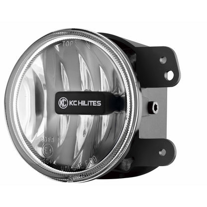 KC HiLiTES 4 in Gravity LED G4 - Single Light - SAE/ECE - 10W Fog Beam - for 07-09 Jeep JK 1494