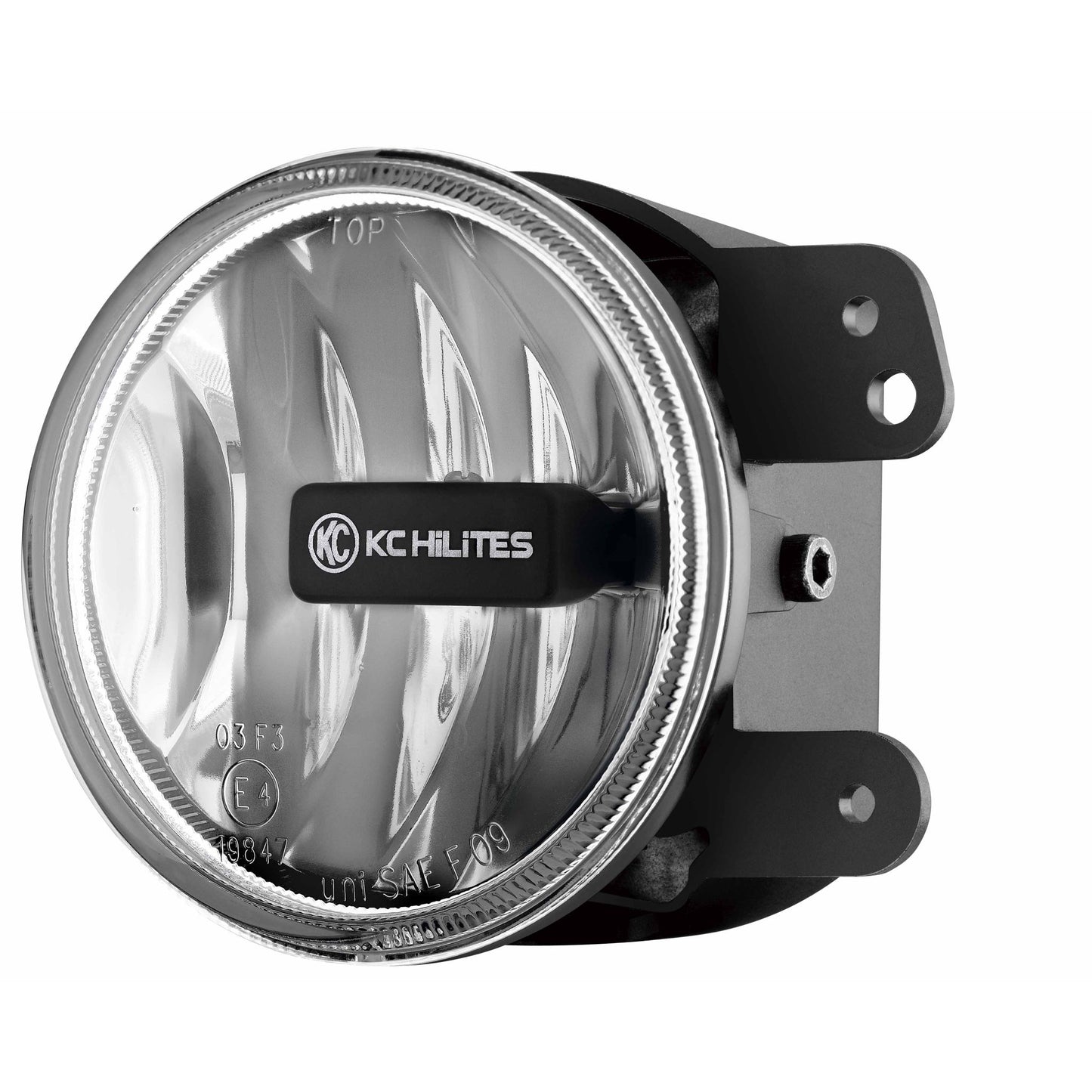 KC HiLiTES 4 in Gravity LED G4 - 2-Light System - SAE/ECE - 10W Fog Beam - for 07-09 Jeep JK 494