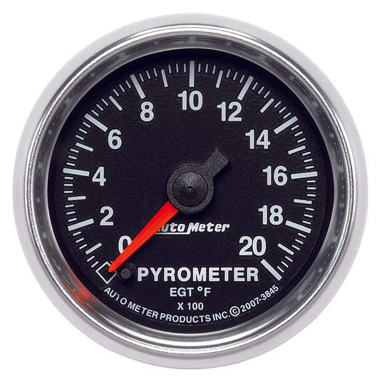 AutoMeter 2-1/16 in. PYROMETER 0-2000 Fahrenheit GS 3845