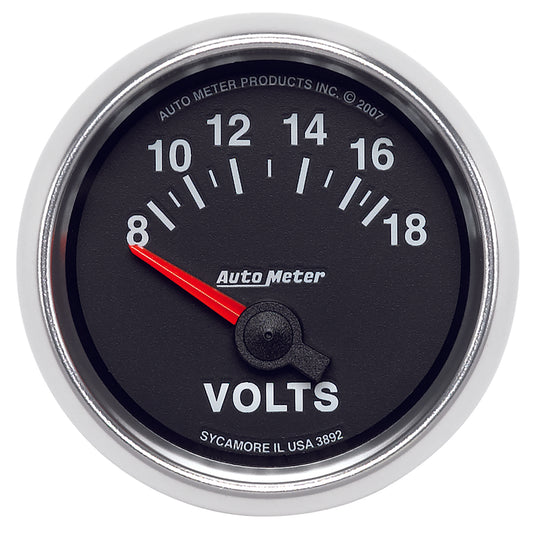 AutoMeter 2-1/16 in. VOLTMETER 8-18V GS 3892