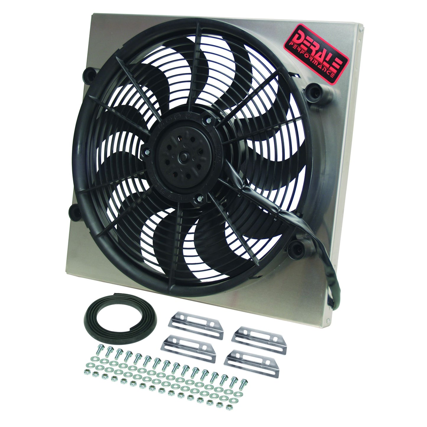 Derale Powerpack - High Output Single 17" Electric RAD Fan/Aluminum Shroud Kit 16819