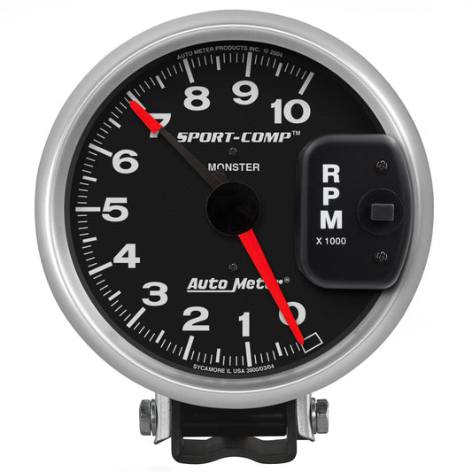 AutoMeter 5 in. PEDESTAL TACHOMETER 0-10000 RPM SPORT-COMP 3900