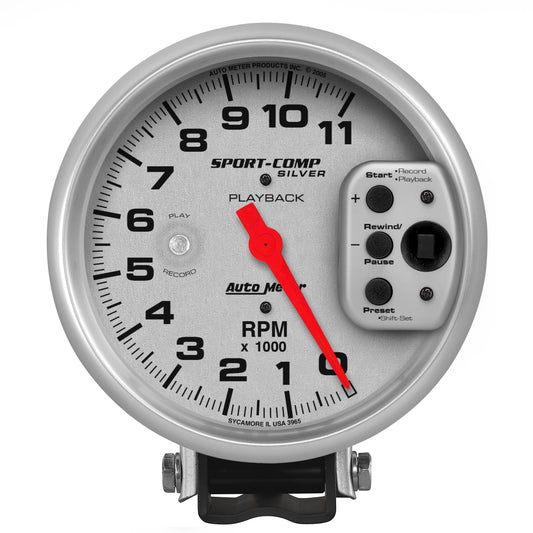 AutoMeter 5 in. PEDESTAL PLAYBACK TACHOMETER 0-11000 RPM ULTRA-LITE 3965