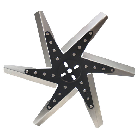 Derale 18" High Performance Stainless Steel Standard Rotation Flex Fan, Black Hub 19118
