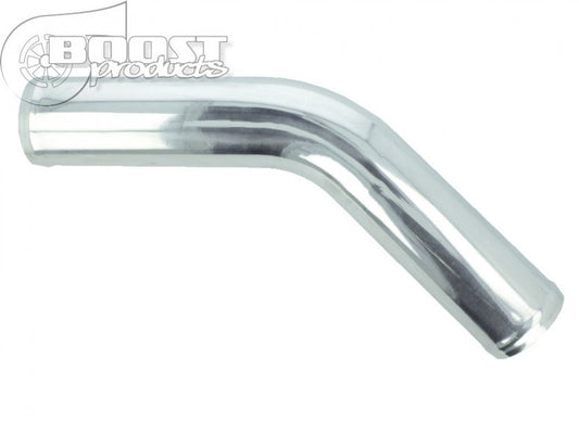 BOOST products Aluminum Elbow 45 Degrees with 50mm (2") OD, Mandrel Bent, Polished '3102014550