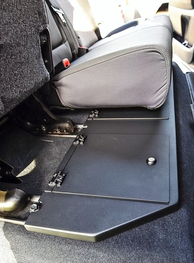 ESP Truck Accessories Lockable Metal Truck Storage For Under The Back Seat With 3 Compartments USSCM-01