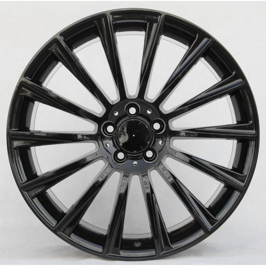 18" X 8.5/9.5" Staggered Aluminum Gloss Black Wheels Set - Dynamic Performance - R502-GB-18x8.5/9.5-5x112-38/43-66.56