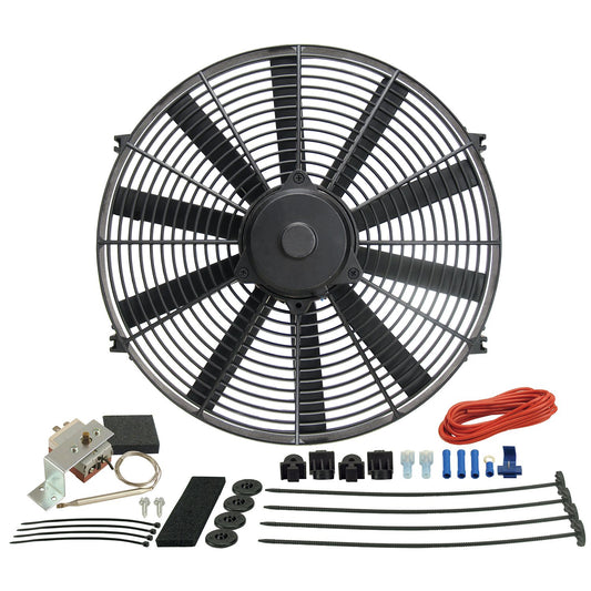 Derale 16" Dyno-Cool Electric Fan and Mechanical Fan Controller Kit, Premium 16316
