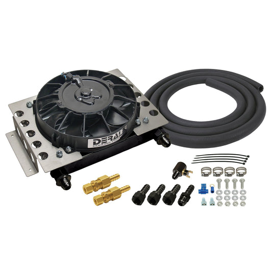 Derale 15 Row Atomic Cool Plate & Fin Remote Transmission Cooler Kit, -8AN 15950