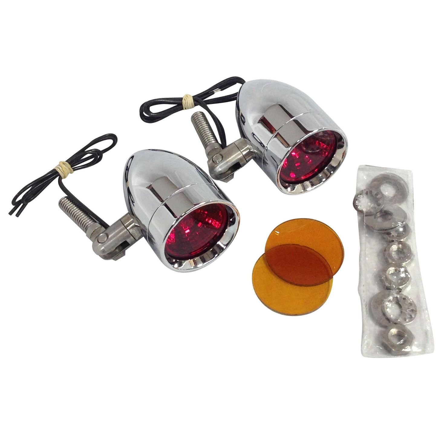 Lazer Star Lights 20 WATT RED & AMBER MICRO B CHROME PIVOT MOUNT LSK3820RA