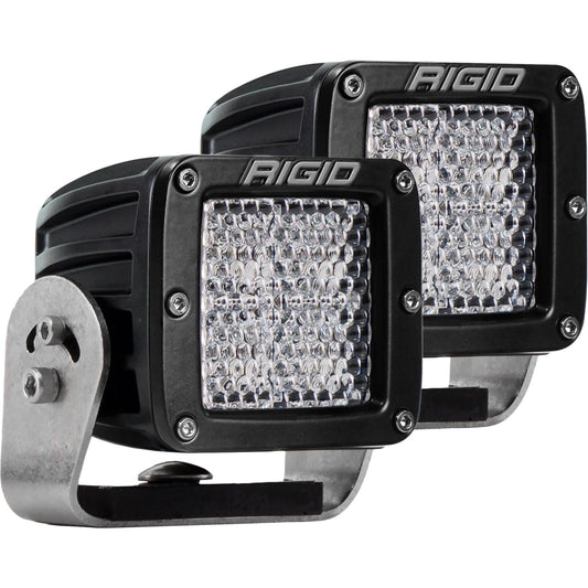 RIGID Industries D-Series PRO LED Light Diffused Lens Heavy Duty Black Housing Pair 222513