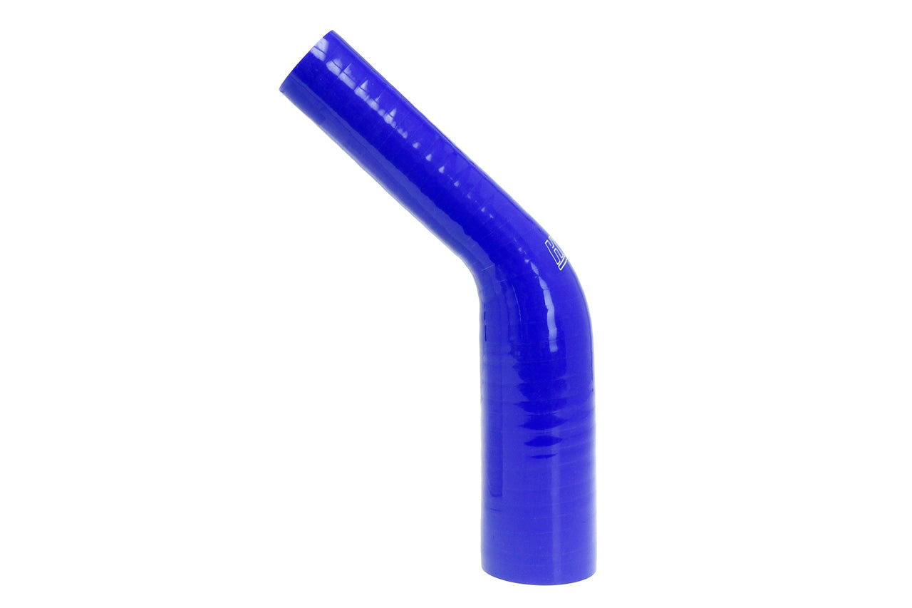 HPS Performance Silicone 45 Degree Elbow HoseHigh Temp 4-ply Reinforced1-3/4" - 2-1/2" IDBlue HTSER45-175-250-BLUE