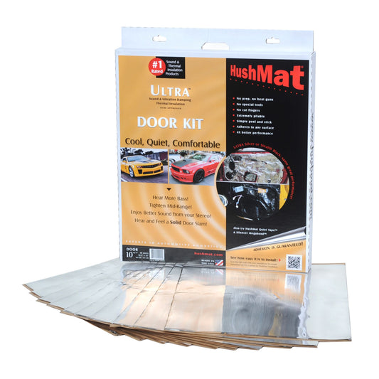 Hushmat Door Kit - Silver Foil with Self-Adhesive Butyl-10 Sheets 12inx12in ea 10 sq ft 10201