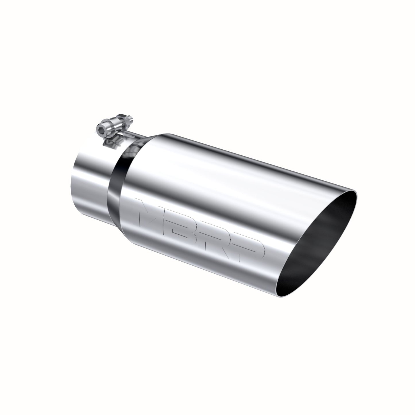 MBRP Exhaust Tip; 5in. O.D. Angled Single Walled 4in. inlet 12in. length; T304 T5052