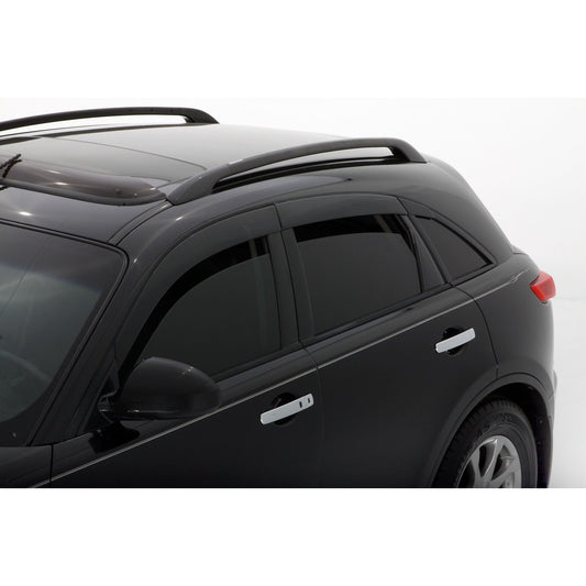 Auto Ventshade 896007 Low Profile Dark Smoke Ventvisor Side Window Deflector 6-Piece Set For 2007-2008 Honda Fit