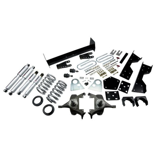 BELLTECH 817SP LOWERING KITS Front And Rear Complete Kit W/ Street Performance Shocks 1994-1999 Dodge Ram 1500 (Std Cab V8 Auto Trans Only) 4 in. or 5 in. F/6 in. or 7 in. R drop W/ Street Performance Shocks