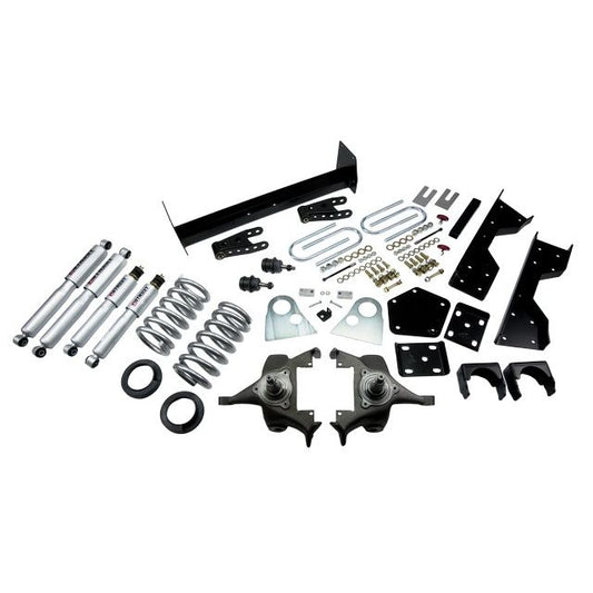 BELLTECH 817SP LOWERING KITS Front And Rear Complete Kit W/ Street Performance Shocks 1994-1999 Dodge Ram 1500 (Std Cab V8 Auto Trans Only) 4 in. or 5 in. F/6 in. or 7 in. R drop W/ Street Performance Shocks