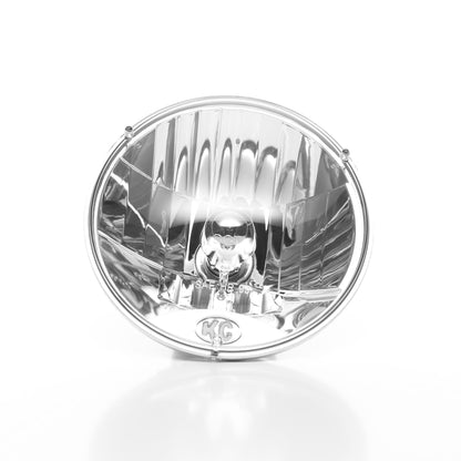 KC HiLiTES 7 in Headlight - H4 Halogen - Single Headlight - SAE/ECE - 55W/60W Driving Beam - Universal / 97-06 Jeep TJ 4230