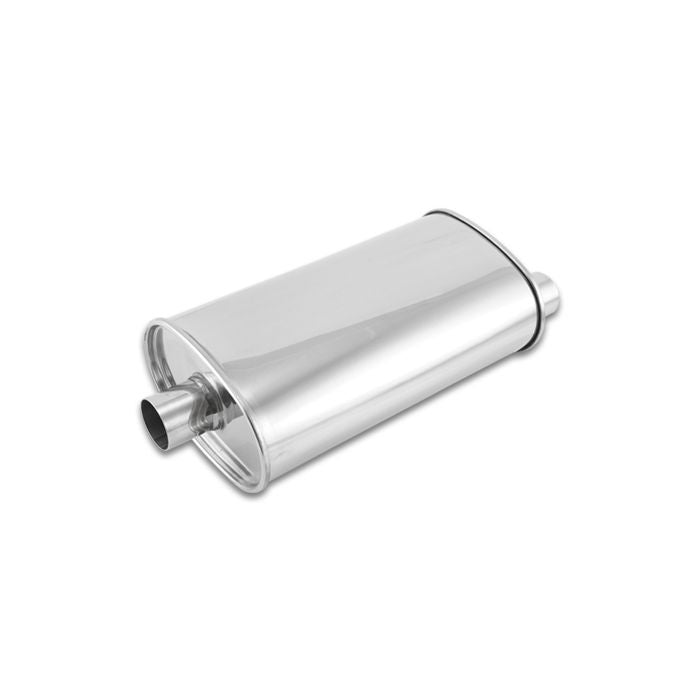 Vibrant Performance - 1104 - STREETPOWER Oval Muffler 2.00 in. inlet/outlet (Center-Offset)