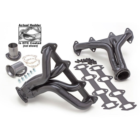Hedman Hedders STANDARD-DUTY HTC POLISHED SILVER CERAMIC COATED HEADERS FOR 1954-72 FORD F100 TRUCKS WITH 352-428 FE ENGINE; 1-3/4 IN. TUBE DIA; 3 IN. COLLECTOR; MID-LENGTH DESIGN 89136