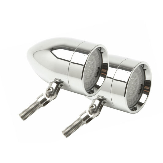 Lazer Star Lights AMBER LED BULLET CHROME PIVOT MOUNT LSK1801A