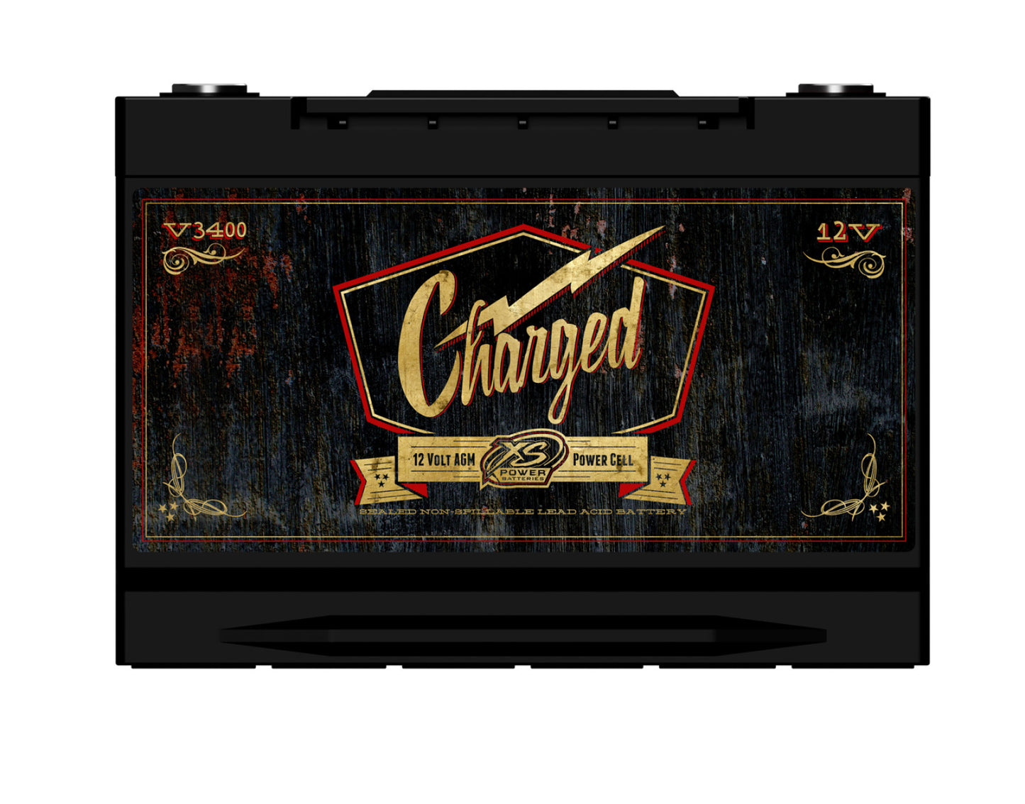 XS Power Batteries 12V AGM Retro Series Batteries - M6 Terminal Bolts Included 3300 Max Amps V3400