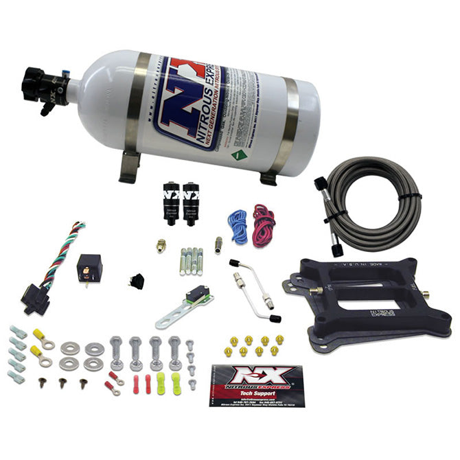 Nitrous Express 4150 HITMAN PLUS 4-BBL (50-100-150-200HP) WITH 10LB BOTTLE NX-40041-10