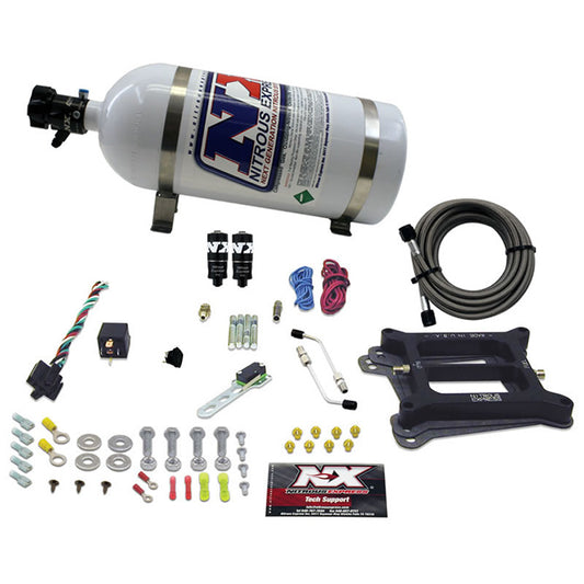 Nitrous Express 4150 HITMAN PLUS 4-BBL (50-100-150-200HP) WITH 10LB BOTTLE NX-40041-10