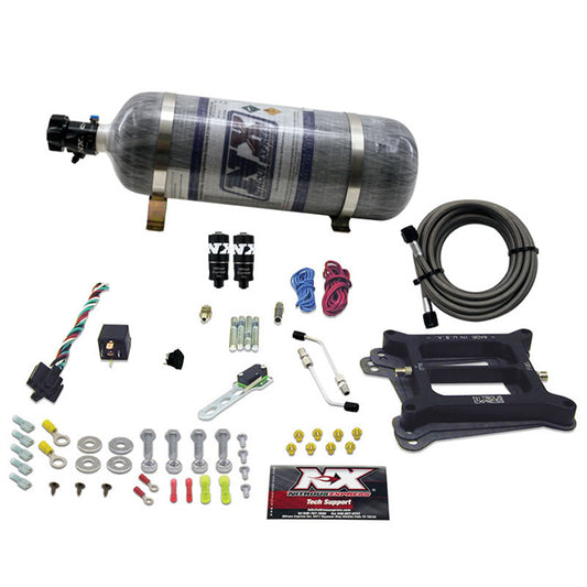 Nitrous Express 4150 HITMAN PLUS 4-BBL (50-100-150-200HP) WITH COMPOSITE BOTTLE NX-40041-12