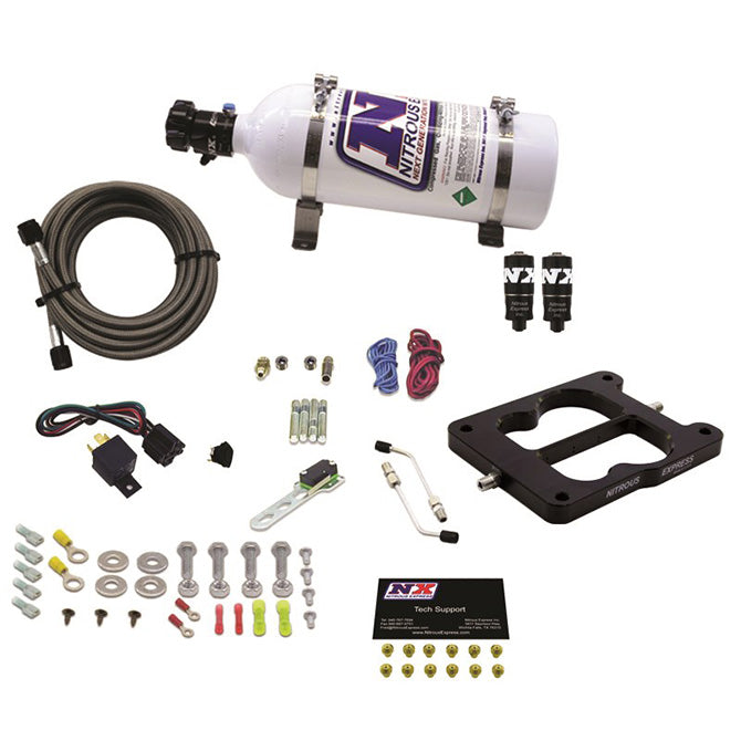 Nitrous Express Q-JET/HOLLEY SPREAD BORE HITMAN PLUS (50-100-150-200HP) WITH 5LB BOTTLE NX-40081-05