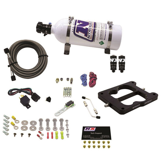 Nitrous Express Q-JET/HOLLEY SPREAD BORE HITMAN PLUS (50-100-150-200HP) WITH 5LB BOTTLE NX-40081-05