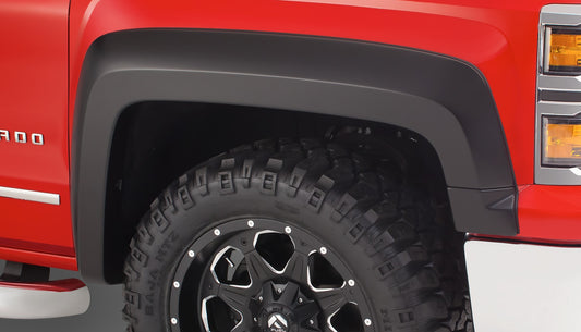 Bushwacker 40125-02 Black Extend-A-Fender Style Smooth Finish Front Fender Flares For 2019 Chevrolet Silverado 1500 LD 2014-2018 Silverado 1500 2015-2019 Silverado 2500 HD/3500 HD