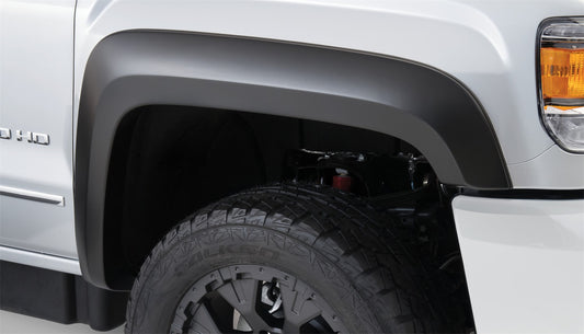 Bushwacker 40131-02 Black Extend-A-Fender Style Smooth Finish Front Fender Flares For 2015-2019 GMC Sierra 2500 HD/3500 HD