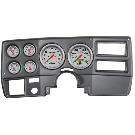 AutoMeter 6 GAUGE DIRECT-FIT DASH KIT CHEVY TRUCK 64-66 ARCTIC WHITE 7043-AW