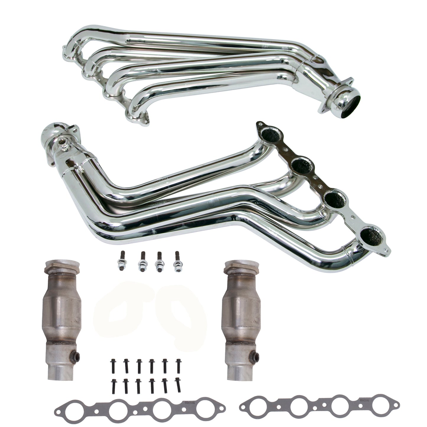 BBK CAMARO LS3/L99 1-7/8 LONG TUBE HEADERS W/CATS SYSTEM (CHROME) 4054