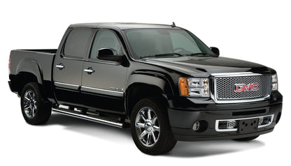 Bushwacker 40926-02 Black OE-Style Smooth Finish 4-Piece Fender Flare Set For 2007-2013 Sierra 1500; 2007-2014 Sierra 2500 HD; Fits 78 78.7 97.6 In. Bed