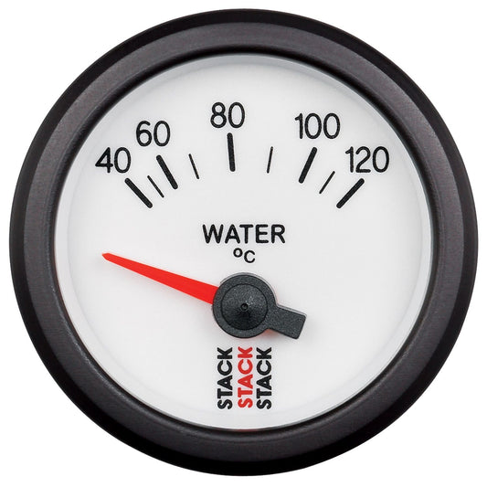 Stack WATER TEMP ELECTRIC 52MM WHT 40-120 Celsius M10 MALE ST3257