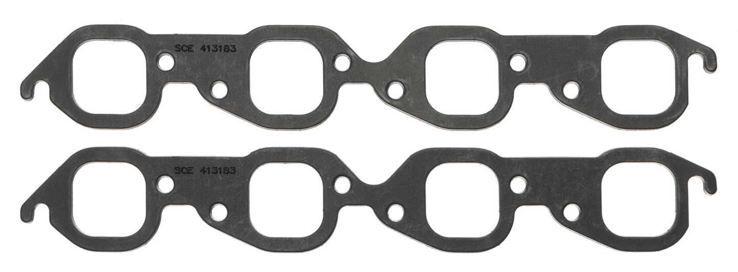 SCE Gaskets BBC LRGE SQUARE GRAPH-FORM 1/8 THK EXH GASKETS 413183