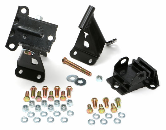 Trans-Dapt Performance 55-57 Chevy (Tri-5) Frame Mounts; Engine 3/4 In. Forward For Hei; Rubber Pads 4177