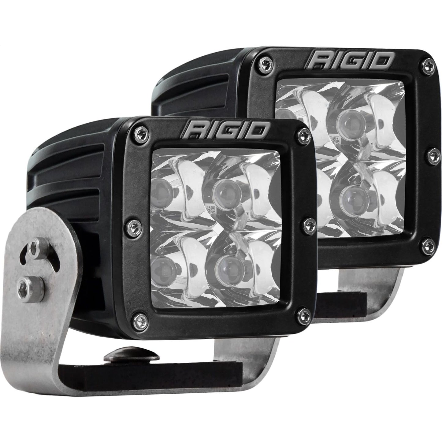 RIGID Industries D-Series PRO LED Light Spot Optic Heavy Duty Black Housing Pair 222213