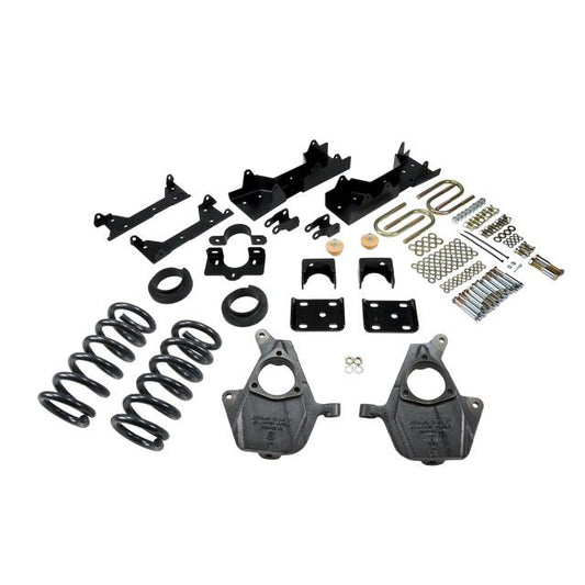 BELLTECH 671 LOWERING KITS Front And Rear Complete Kit W/O Shocks 2001-2006 Chevrolet Silverado/Sierra (Ext Cab) 4 in. or 5 in. F/6 in. R drop W/O Shocks