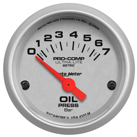 AutoMeter 2-1/16 in. OIL PRESSURE 0-7 BAR ULTRA-LITE 4327-M