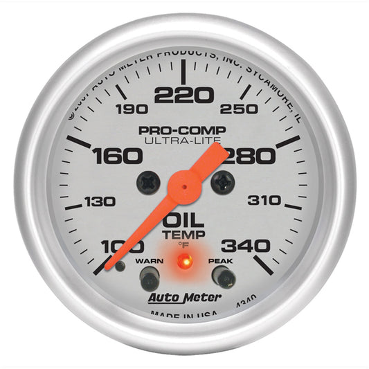 AutoMeter 2-1/16 in. OIL TEMPERATURE 100-340 Fahrenheit ULTRA-LITE 4340