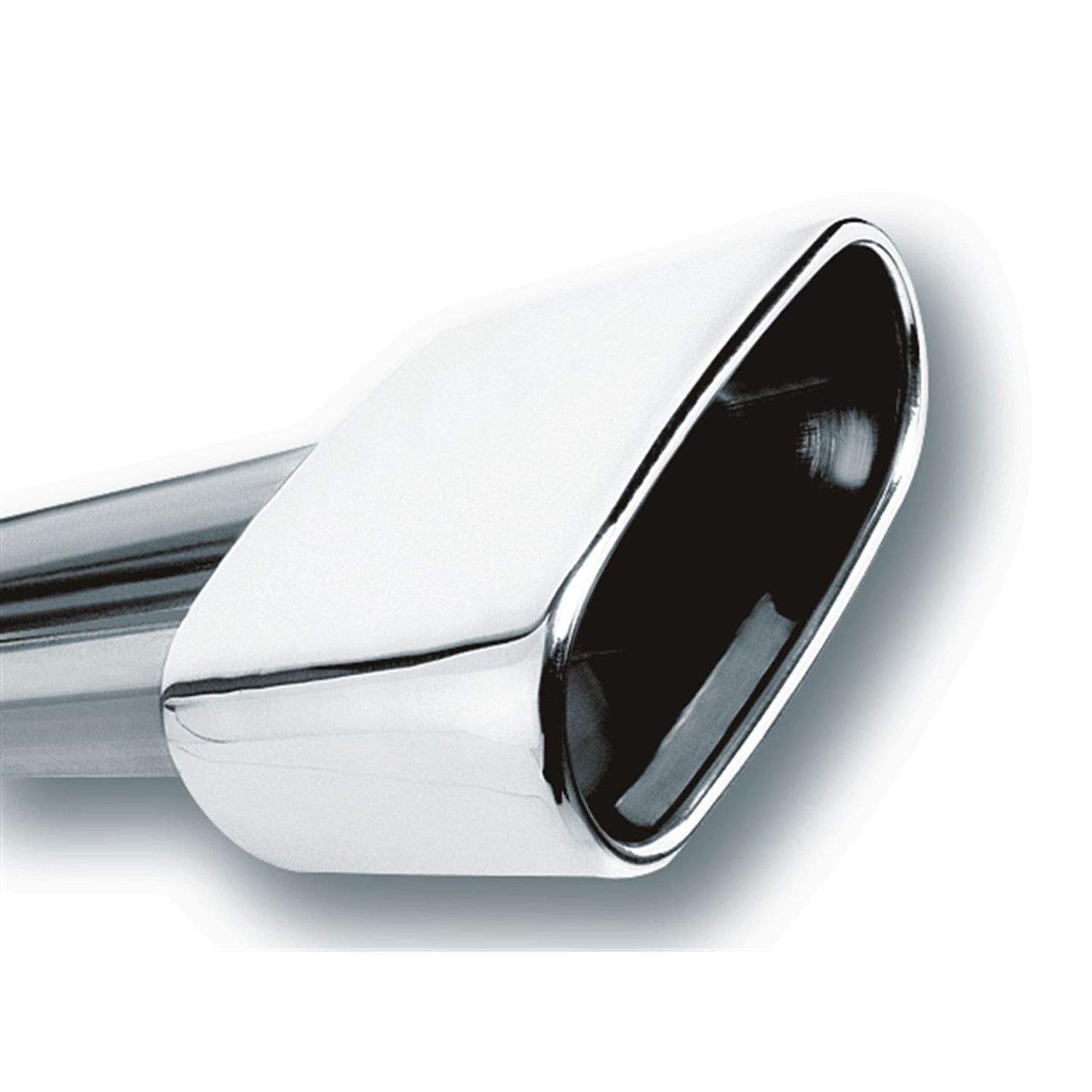 Borla Tip 2.5in Inlet/ 6.69in x 3in Outlet Single Rectangle Rolled-Edge Angle-Cut 20244