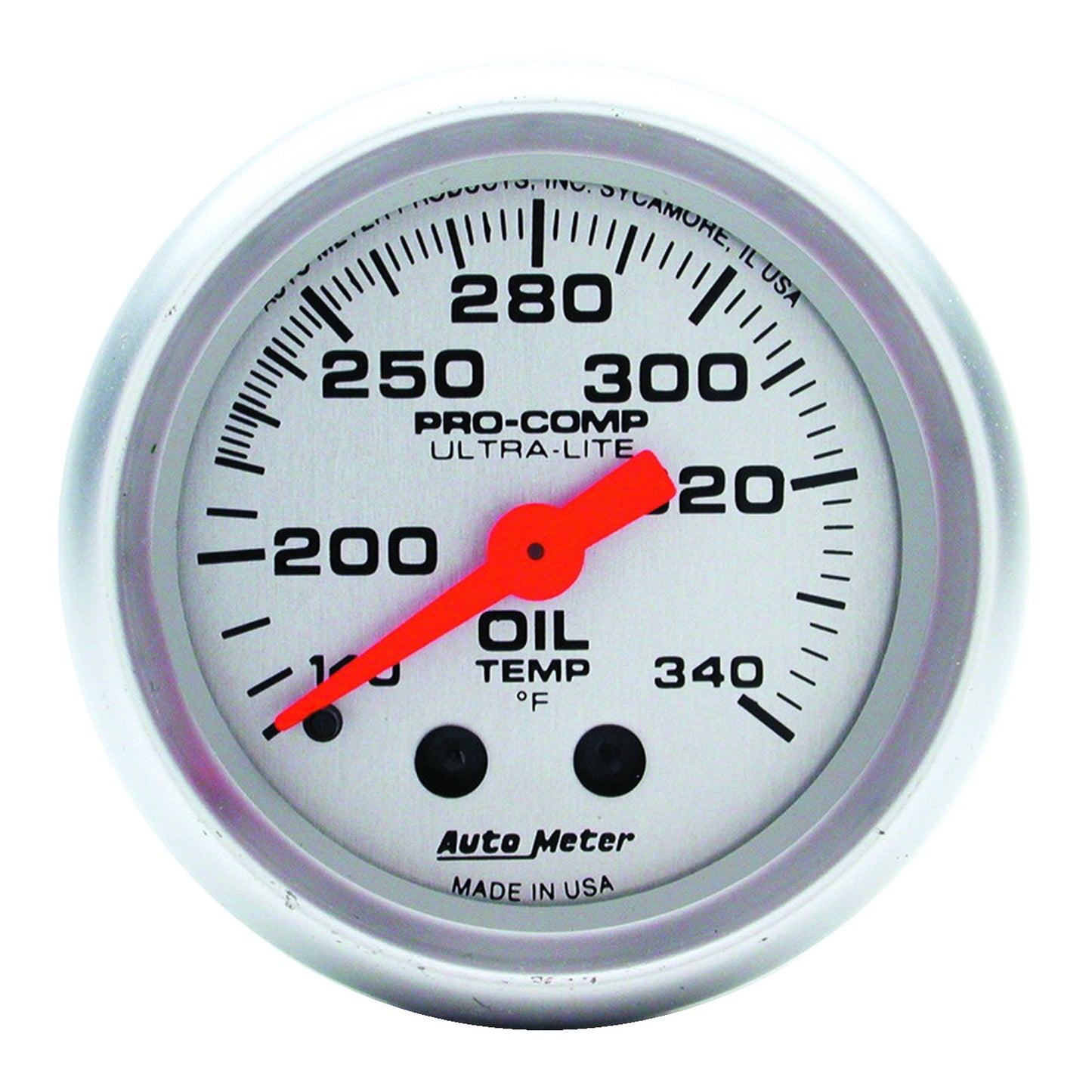 AutoMeter 2-1/16 in. OIL TANK TEMPERATURE 140-340 Fahrenheit ULTRA-LITE 4346