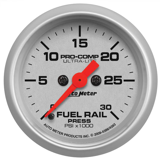 AutoMeter 2-1/16 in. FUEL RAIL PRESSURE 0-30K PSI ULTRA-LITE 4386